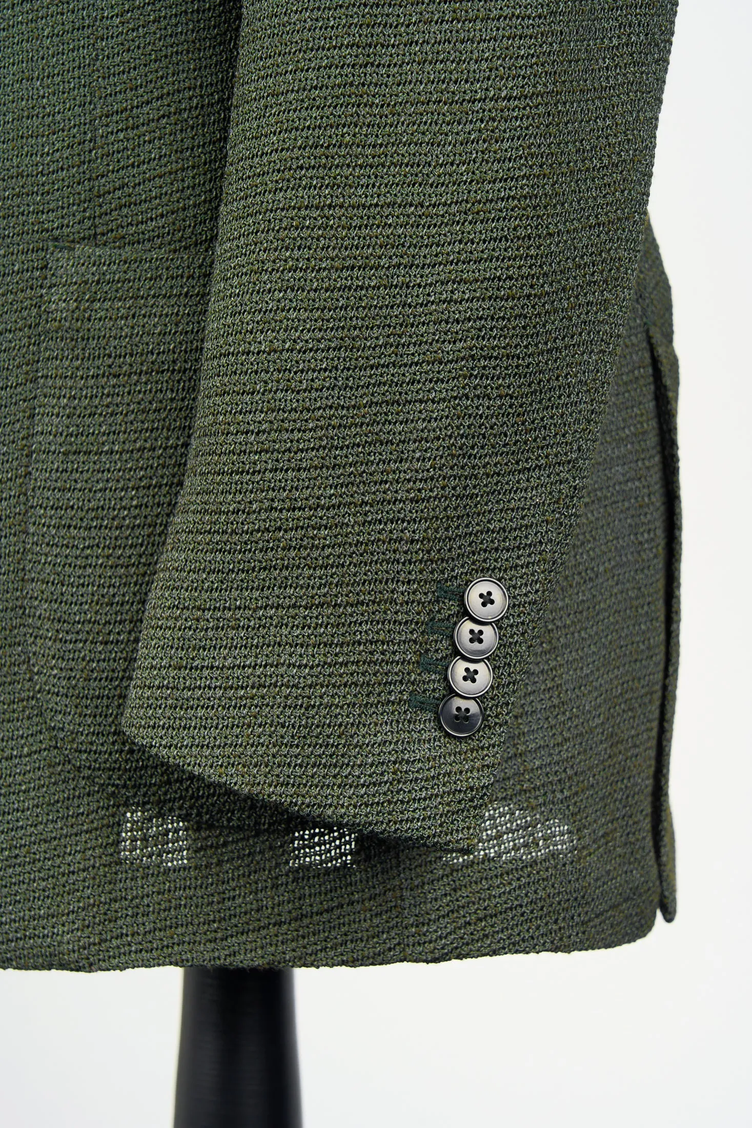 New SUITREVIEW Elmhurst Green Giro Inglese Wool and Silk Ferla Blazer - Size 38R and 40R