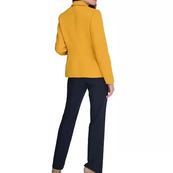 New! Tommy HilfigerWomen's One-Button Blazer Women's Yellow Blazer