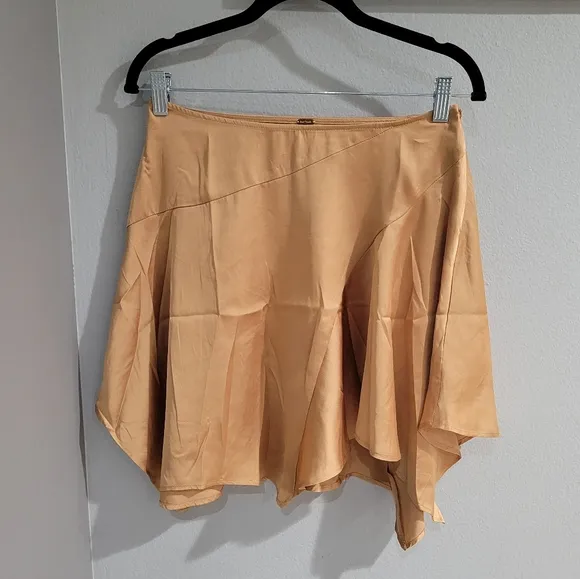 NWOT Free People Slim Shine Asymmetrical Skirt