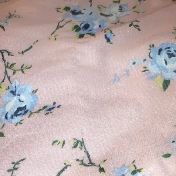 NWOT Lovers &amp; Friends Pink Floral Asymmetrical waterfall Wrap skirt Size Small