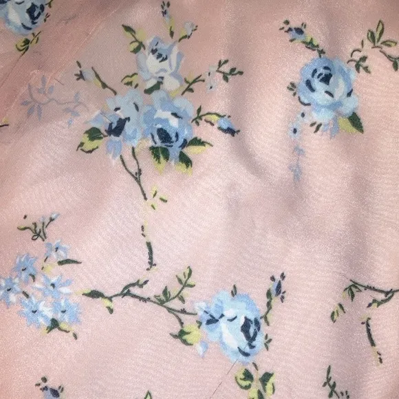 NWOT Lovers &amp; Friends Pink Floral Asymmetrical waterfall Wrap skirt Size Small