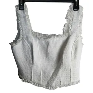 NWT 2 Piece Bundle All In Favor White Crop Top &amp; Open Edit Black Skirt XXS/S