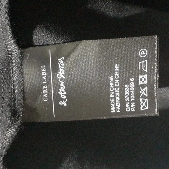 NWT &amp; Other Stories Satin Midi Skirt Black Size 8!