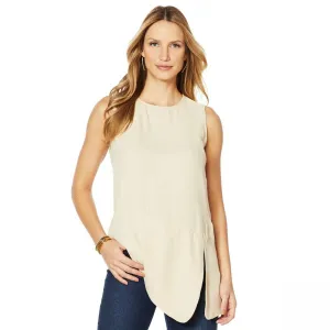 NWT DG2 by Diane Gilman Asymmetric Sleeveless Top 703140 Medium XL