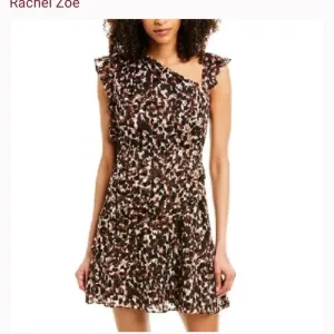 NWT! Rachel Zoe Women’s Harris Abstract Brown Black Print Ruching Dress - Size 2