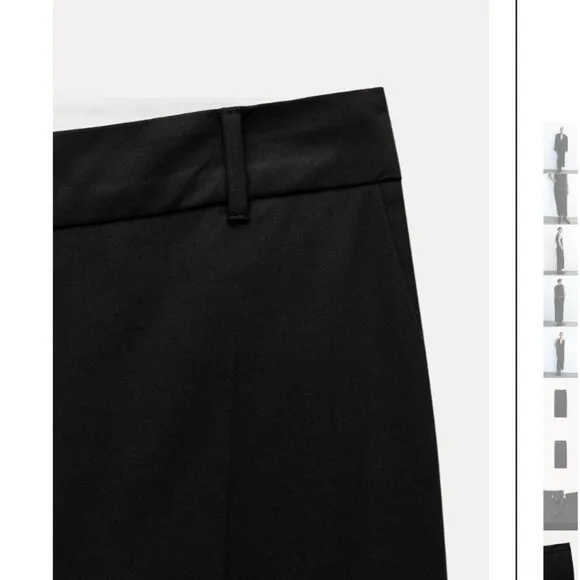NWT ZARA MIDI SKIRT WITH SLIT BLACK