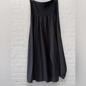 Oska Womens Lantern Skirt Sz 2 US 8-10 Black Fold Over Waist Midi Lagenlook