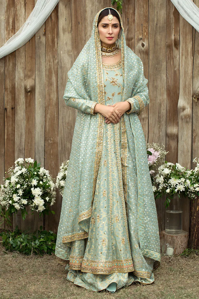 Pakistani Designer Anarkali Frock with Embroidery #Y6062