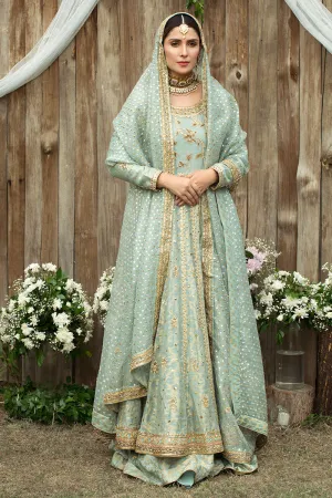 Pakistani Designer Anarkali Frock with Embroidery #Y6062