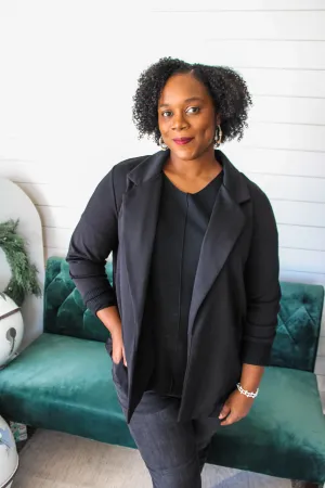 Party Perfect Blazer • Black - PLUS - FINAL SALE