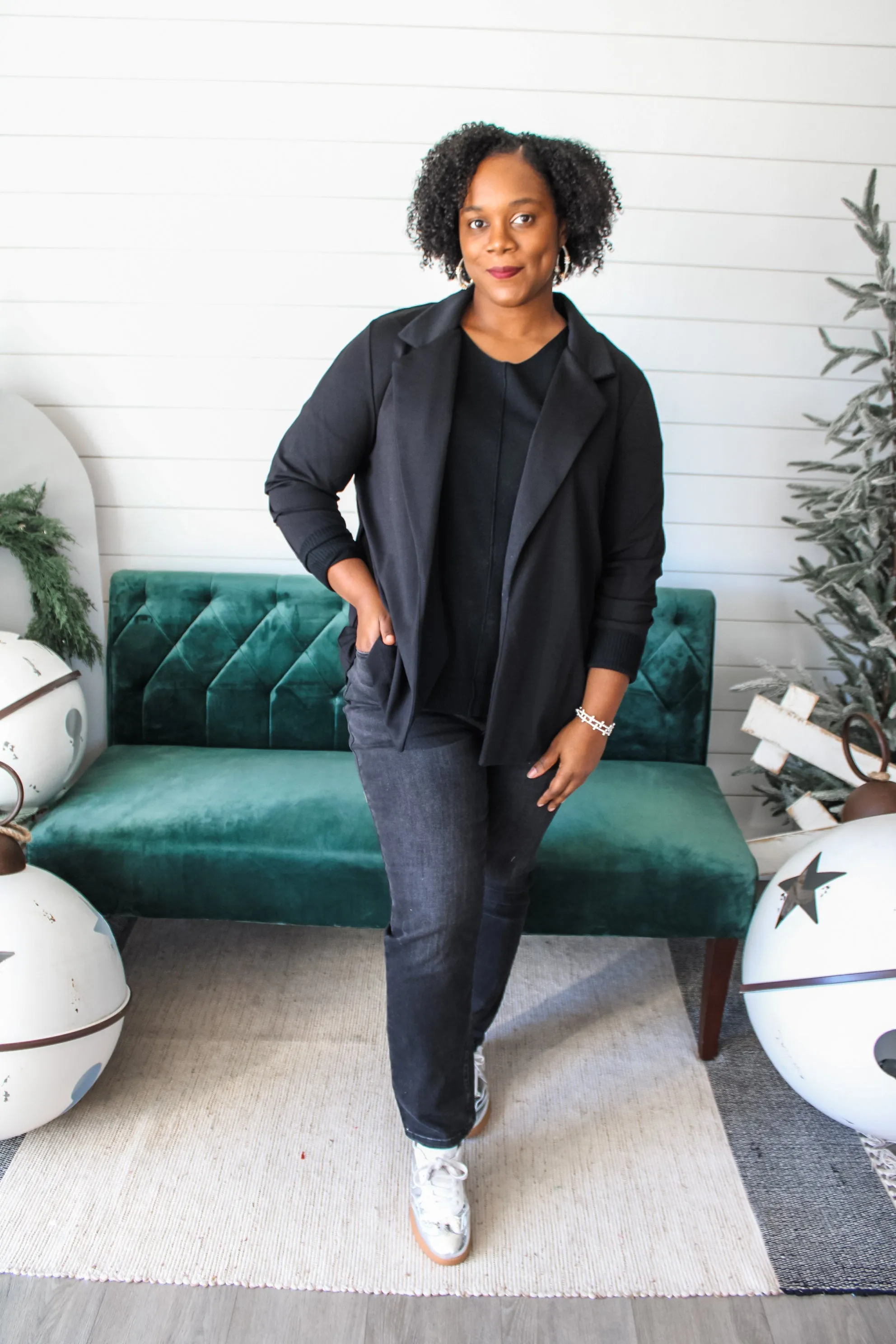 Party Perfect Blazer • Black - PLUS - FINAL SALE