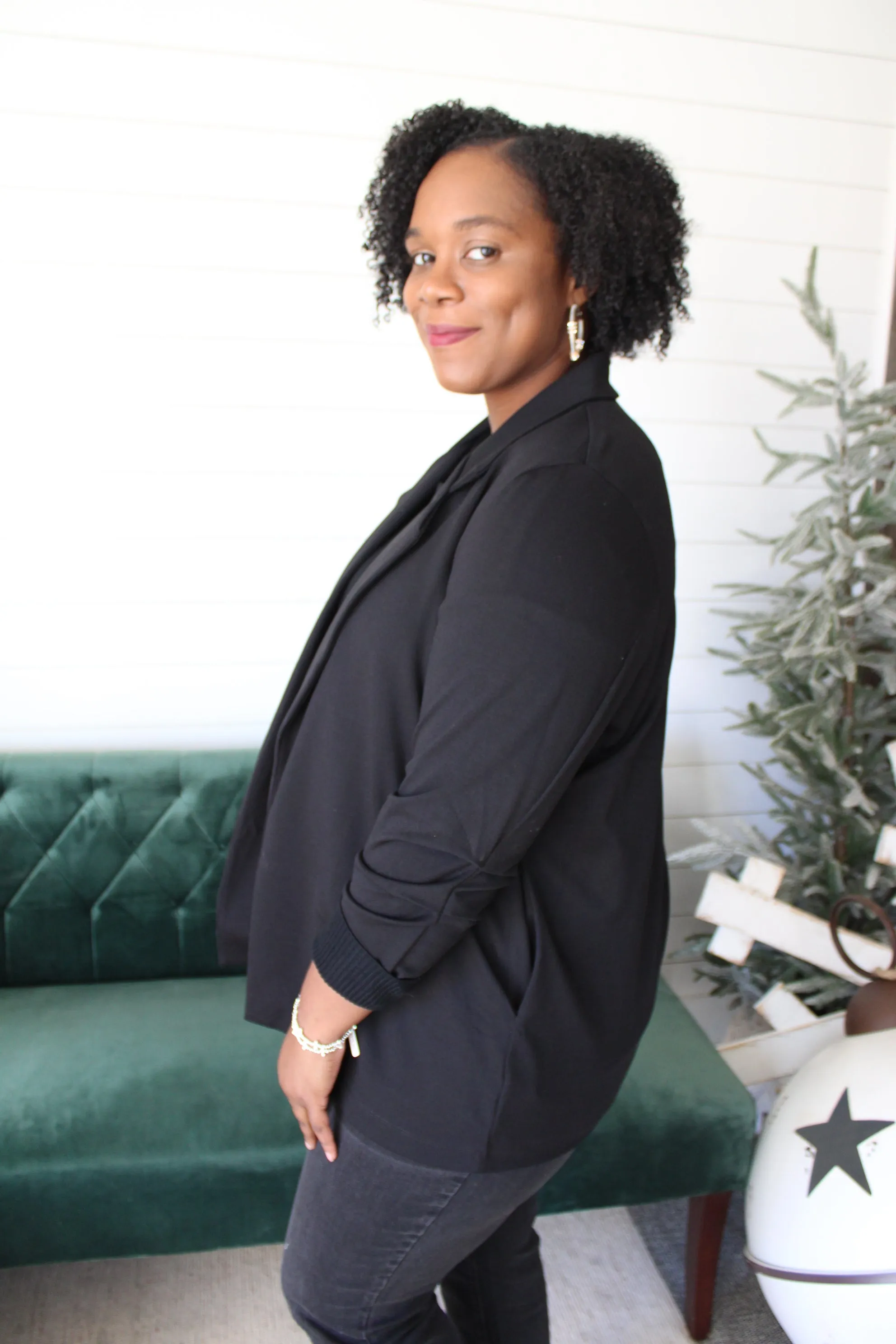 Party Perfect Blazer • Black - PLUS - FINAL SALE