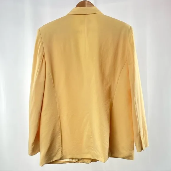 Pendleton 100% Wool One Button Blazer in Yellow Size 18