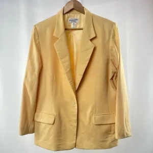 Pendleton 100% Wool One Button Blazer in Yellow Size 18