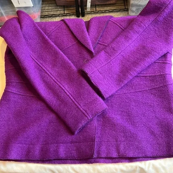 𝅺Pinehurst Wool Blend Purple Snap Button Blazer SZ L