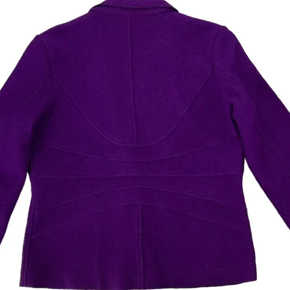𝅺Pinehurst Wool Blend Purple Snap Button Blazer SZ L
