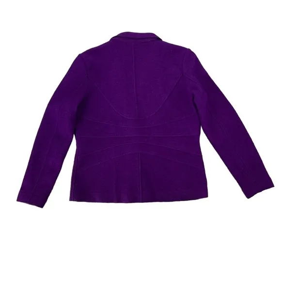 𝅺Pinehurst Wool Blend Purple Snap Button Blazer SZ L