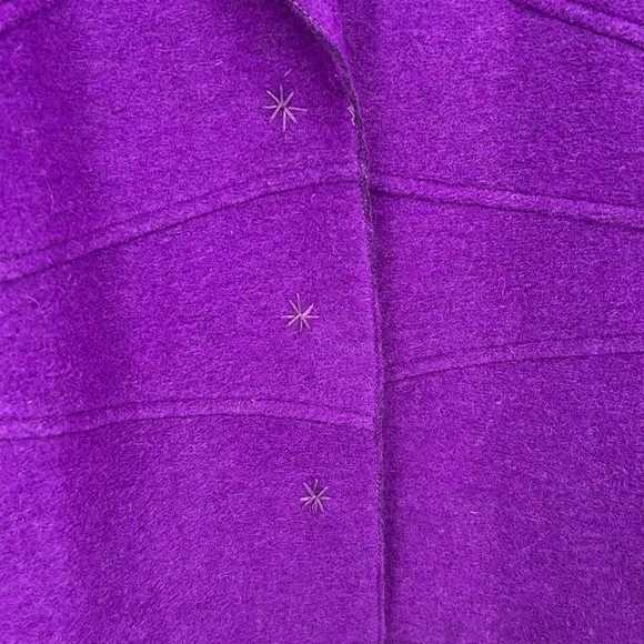 𝅺Pinehurst Wool Blend Purple Snap Button Blazer SZ L