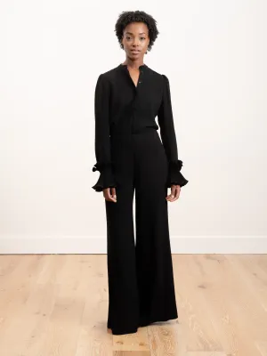 pleated sleeve blouse