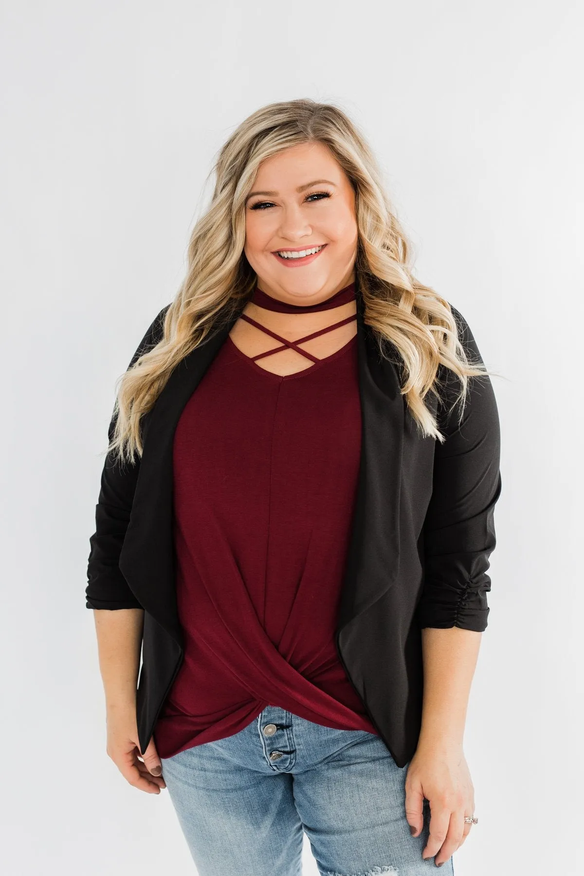 Pretty & Professional Blazer- Black