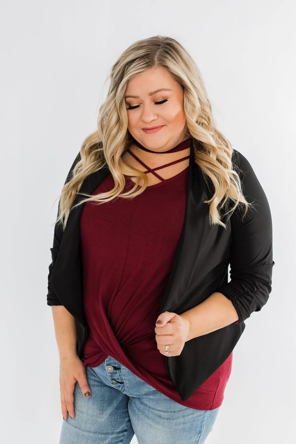Pretty & Professional Blazer- Black