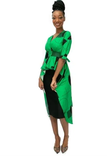 Print Peplum Top