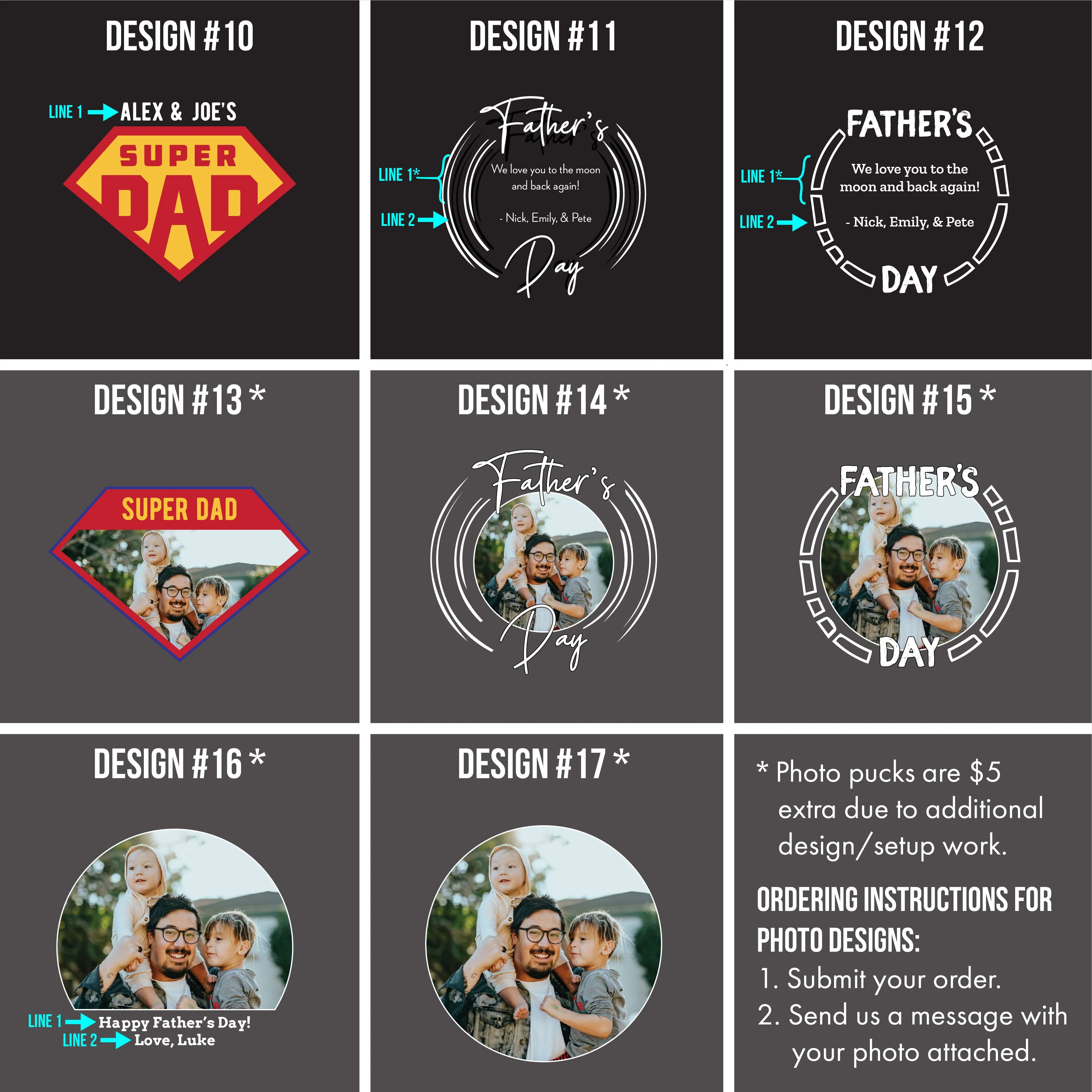Printed Hockey Puck, Dad & Father's Day Gifts