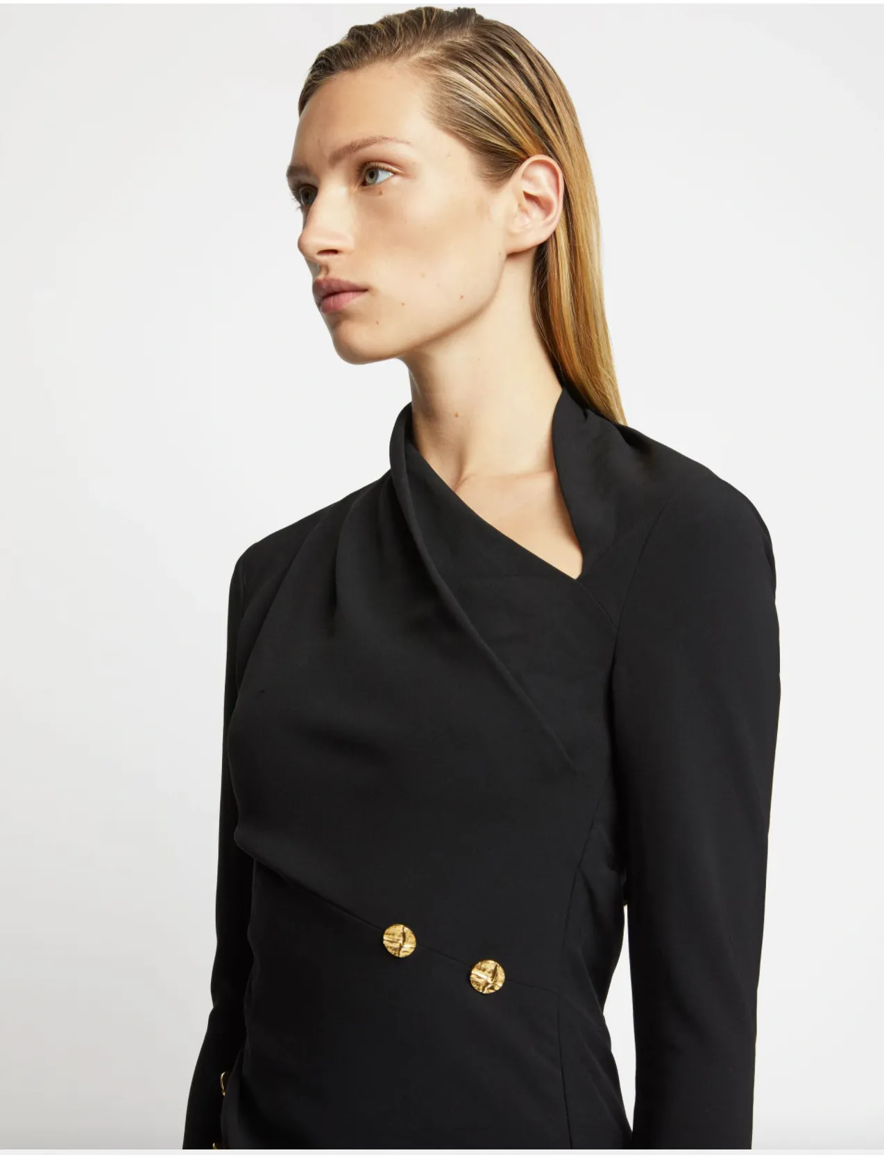 Proenza Schouler Spiral Button Crepe Dress