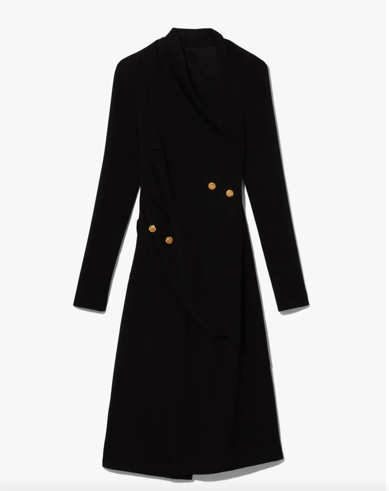 Proenza Schouler Spiral Button Crepe Dress