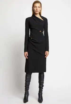 Proenza Schouler Spiral Button Crepe Dress
