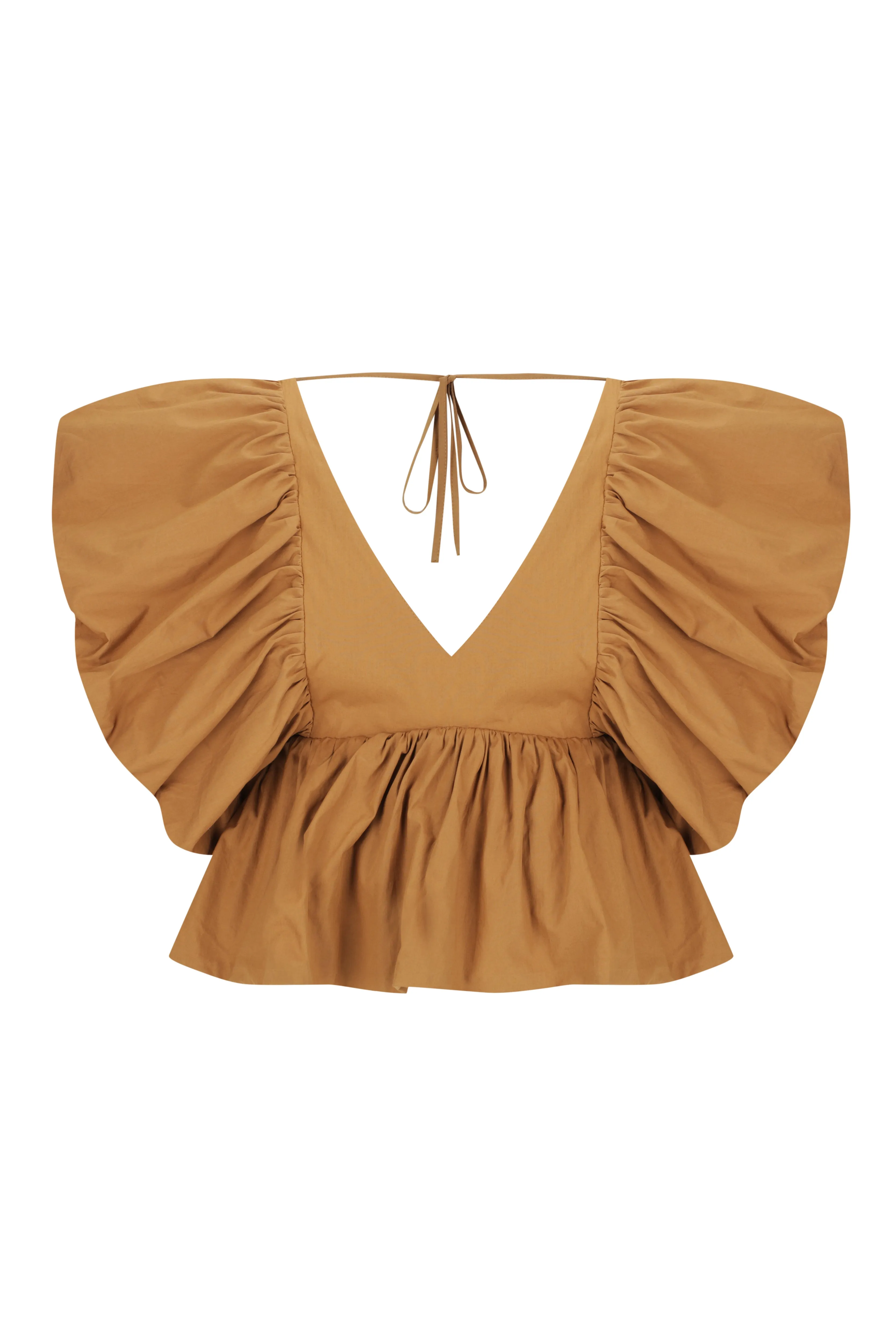 Puff Sleeve Peplum Top