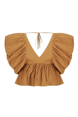 Puff Sleeve Peplum Top