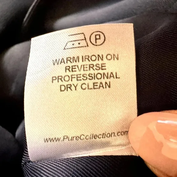 Pure Collection Wool Dark Navy Blazer Gold Buttons Nautical Preppy