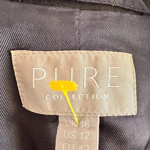 Pure Collection Wool Dark Navy Blazer Gold Buttons Nautical Preppy