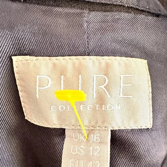 Pure Collection Wool Dark Navy Blazer Gold Buttons Nautical Preppy