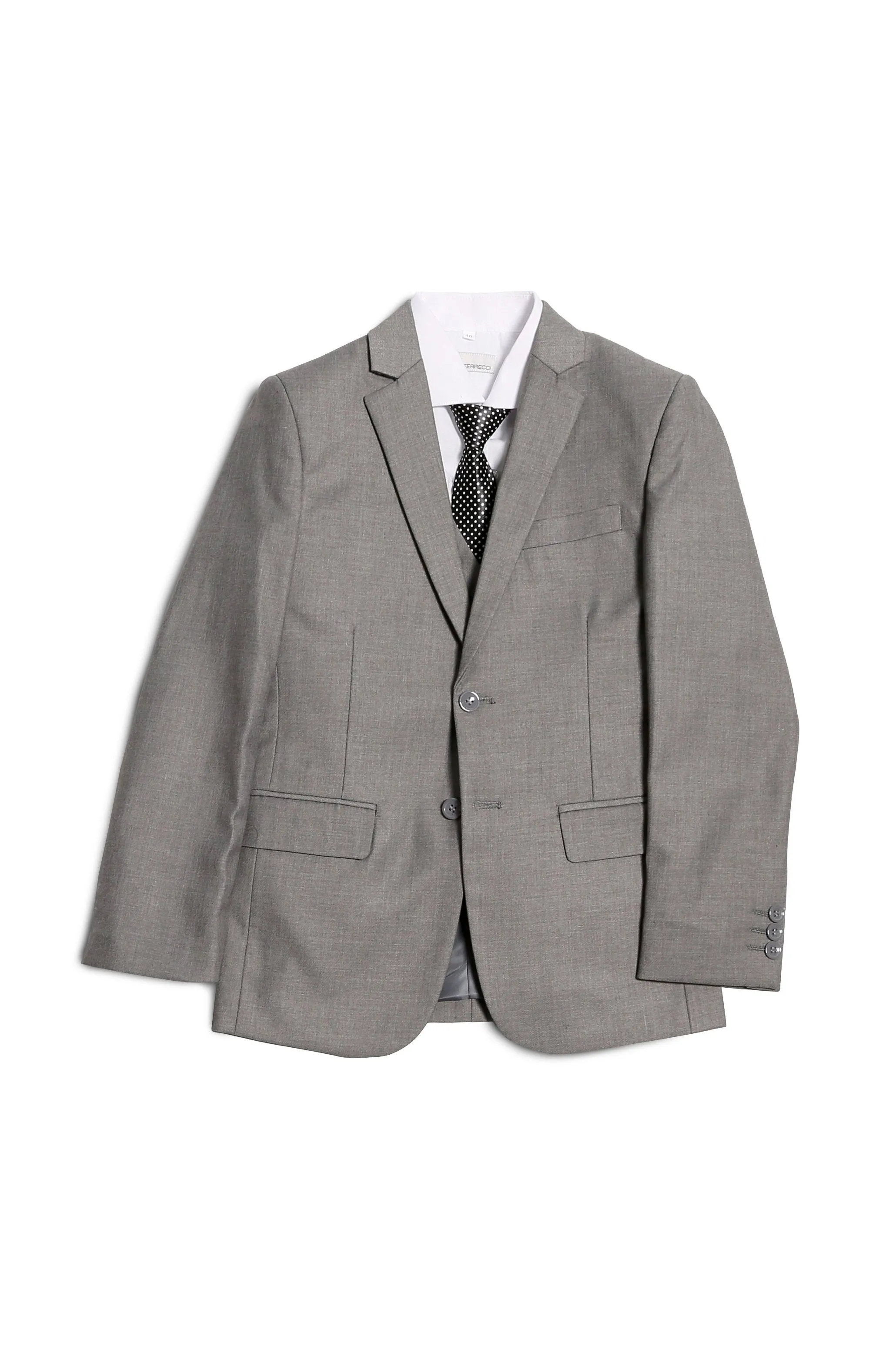 "Jax" Kids Light Grey Suit 5-Piece Set