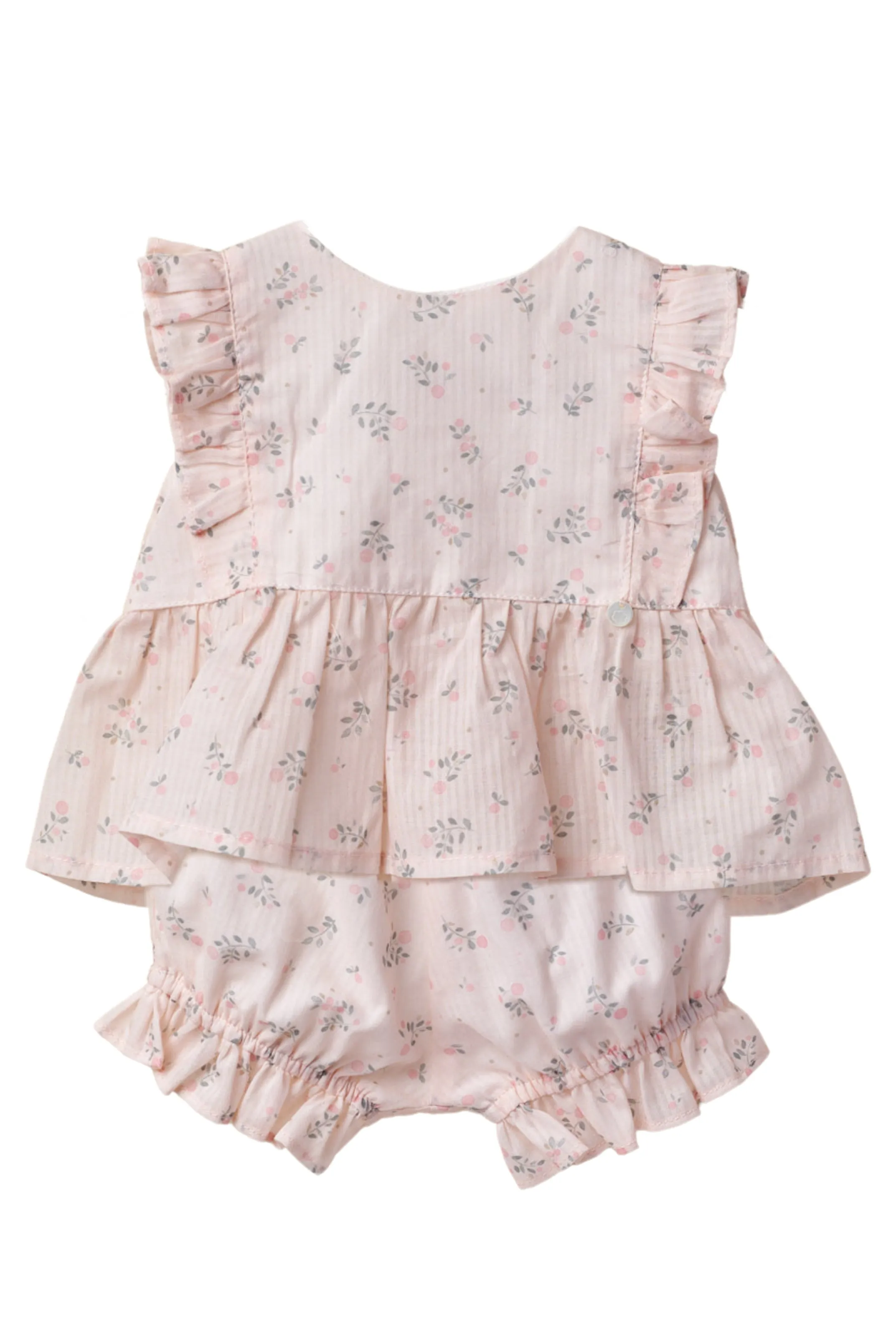 "Verity" Pink Floral Blouse & Bloomers