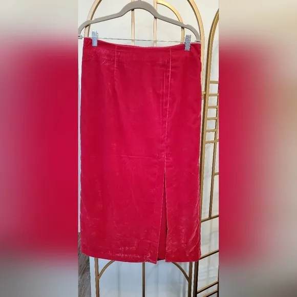 RACHEL RAY VELVET MIDI SKIRT