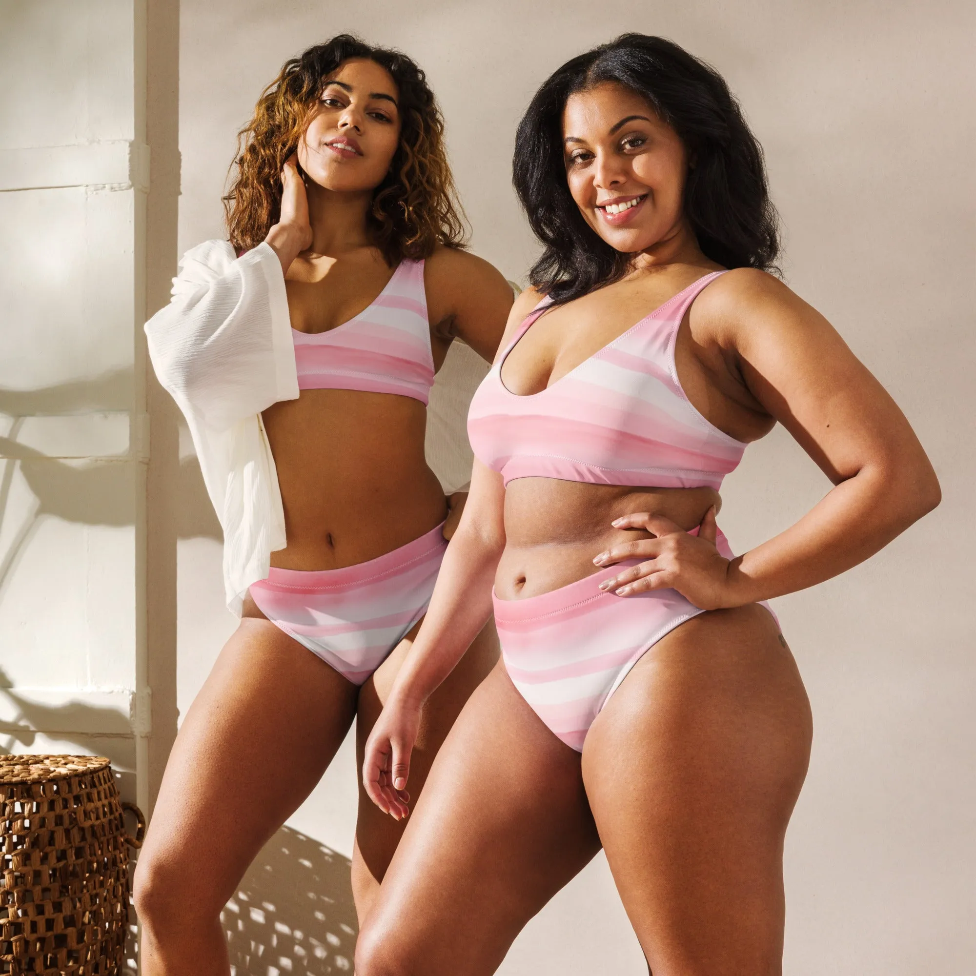 Recycled high-waisted bikini