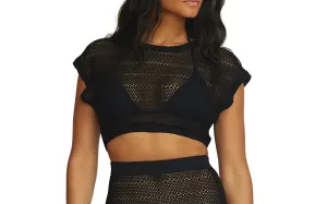 Renee Crop-Crochet Midi Skirt