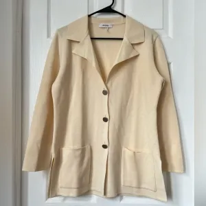 RODIER beige wool blend Knit collar Cardigan Blazer Sweater size 40 fr / US 8