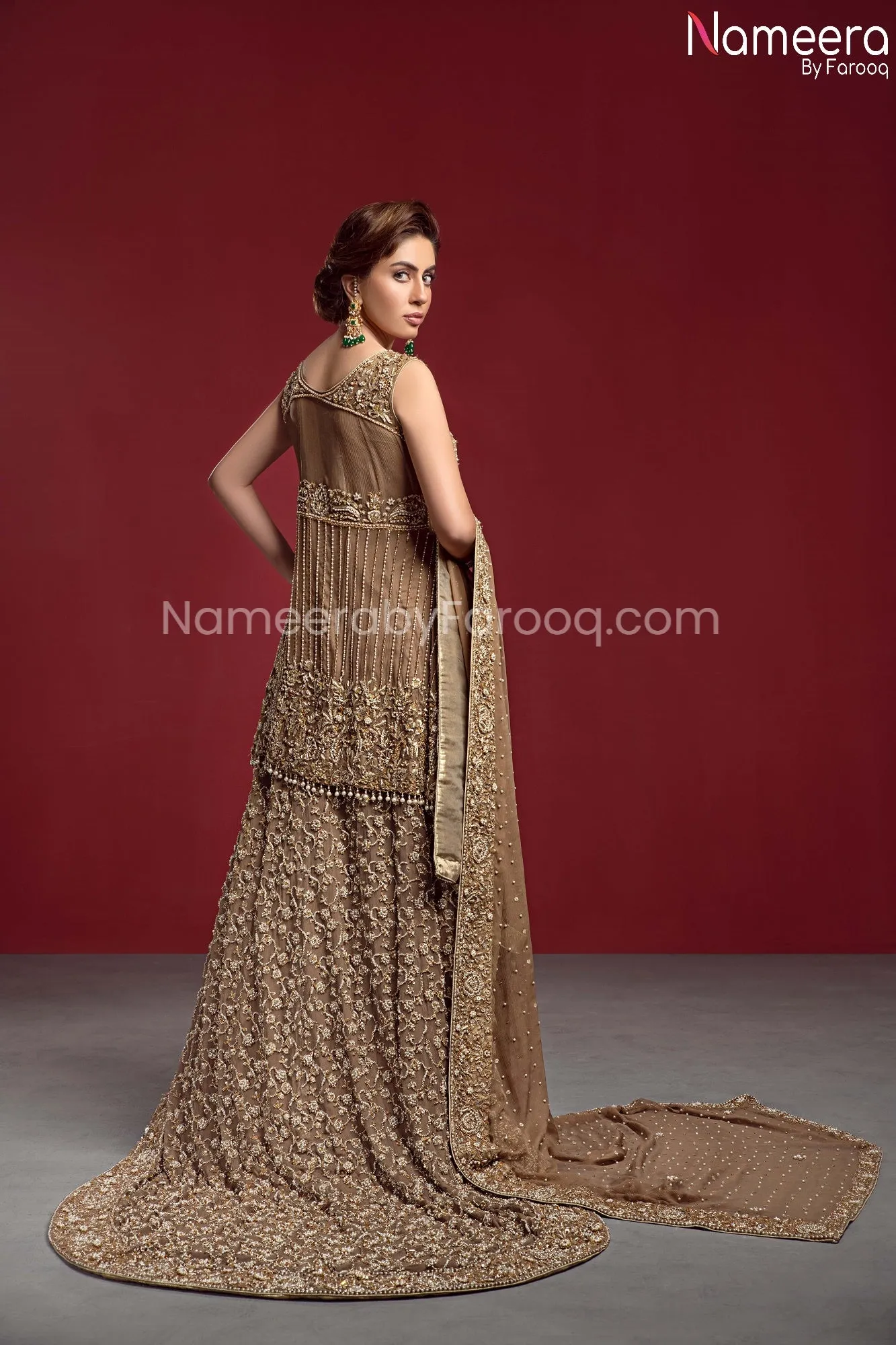 Royal Pakistani Wedding Lehenga Online for Bride #BR146