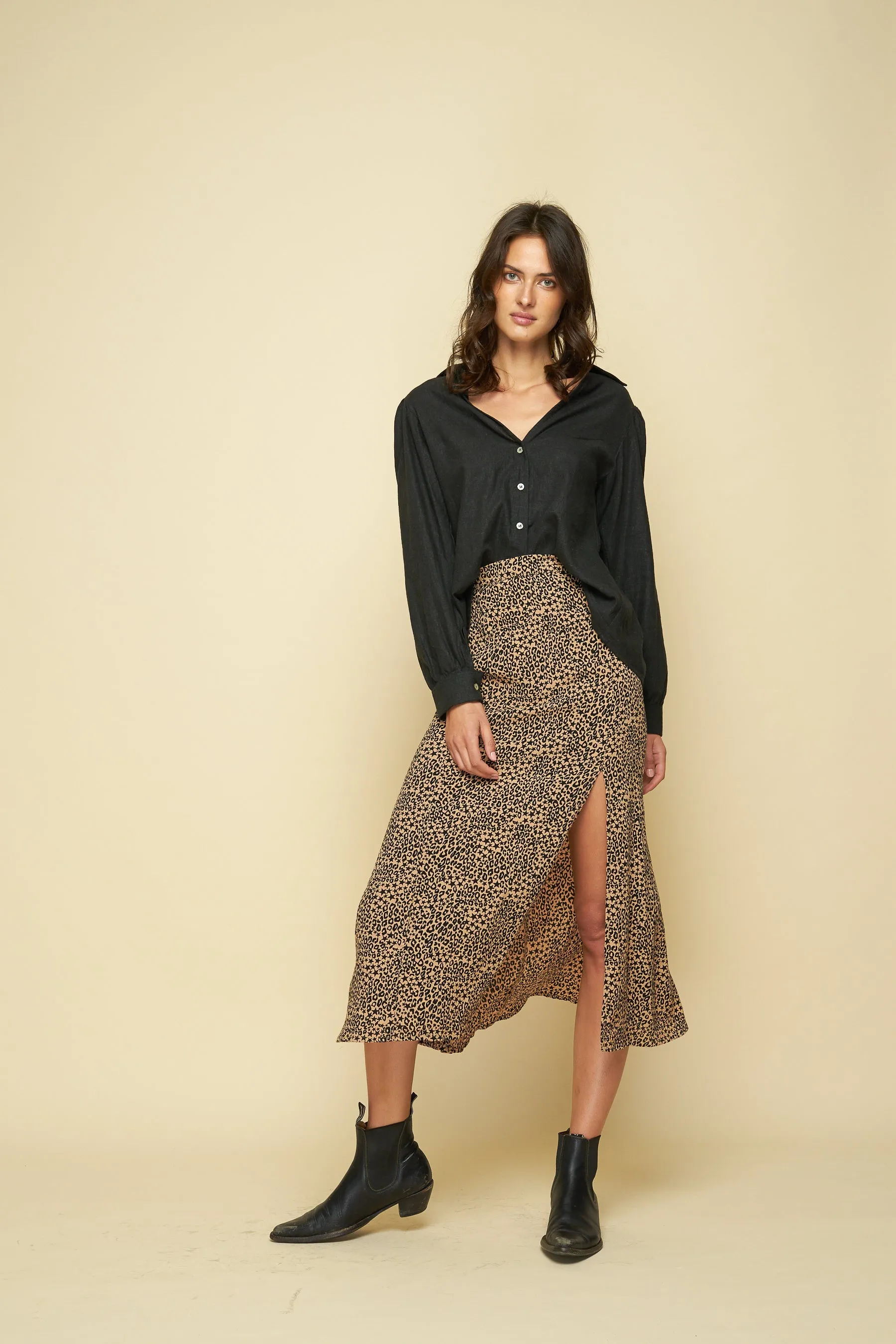 Rue Stiic Nina Midi Skirt (Troubador) - FINAL SALE
