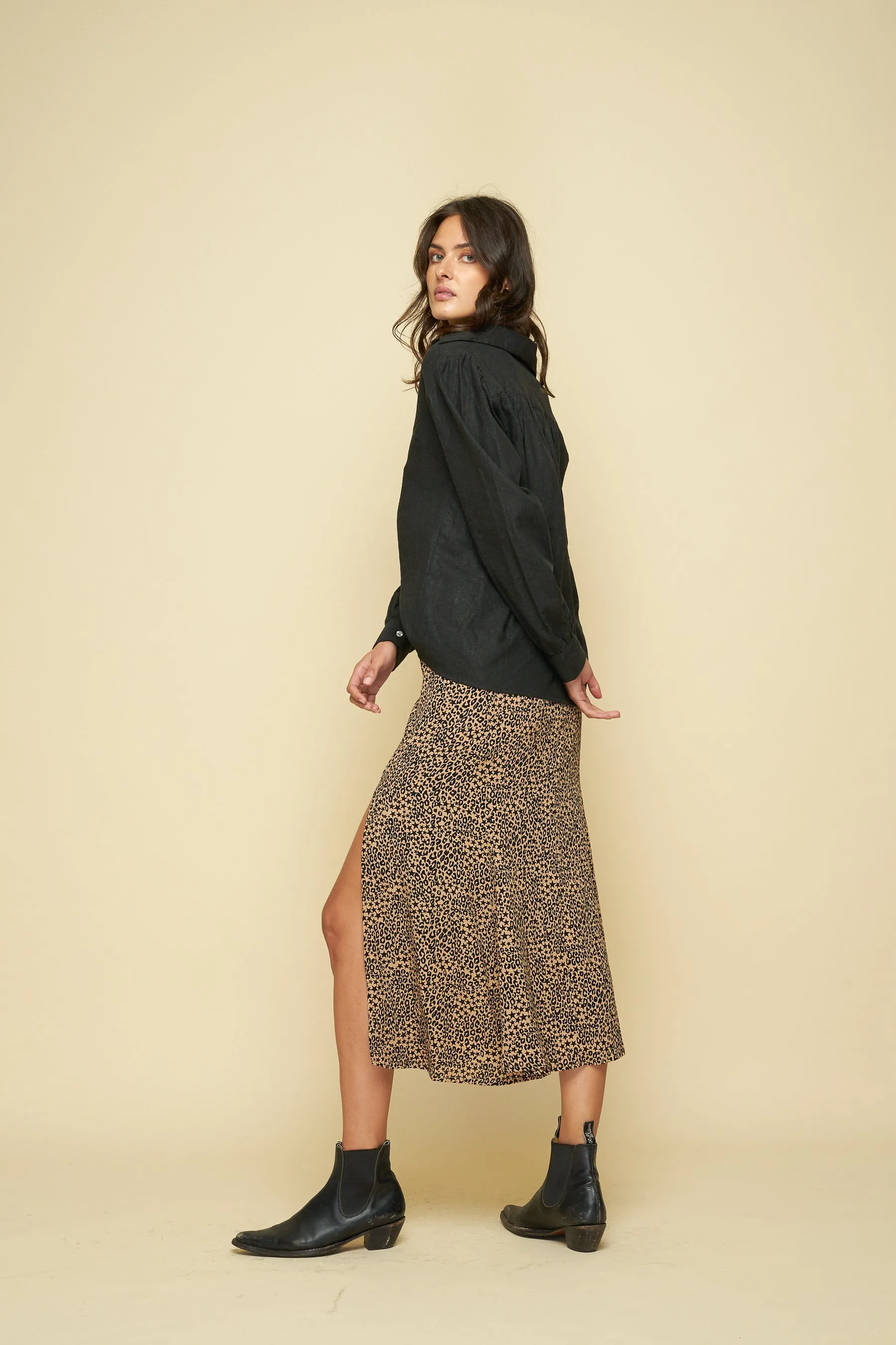 Rue Stiic Nina Midi Skirt (Troubador) - FINAL SALE