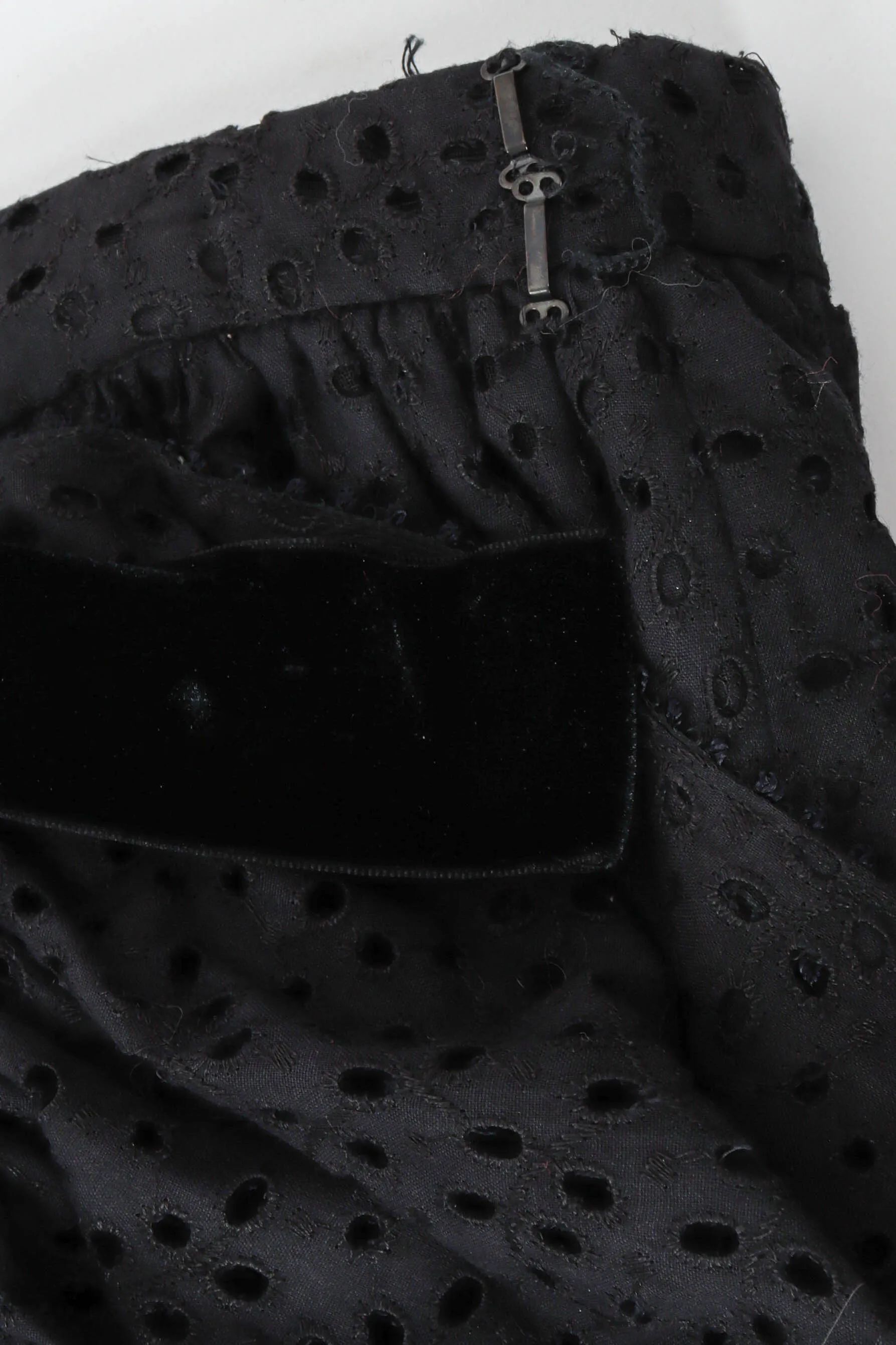 Ruffle Eyelet Asymmetrical Skirt Set