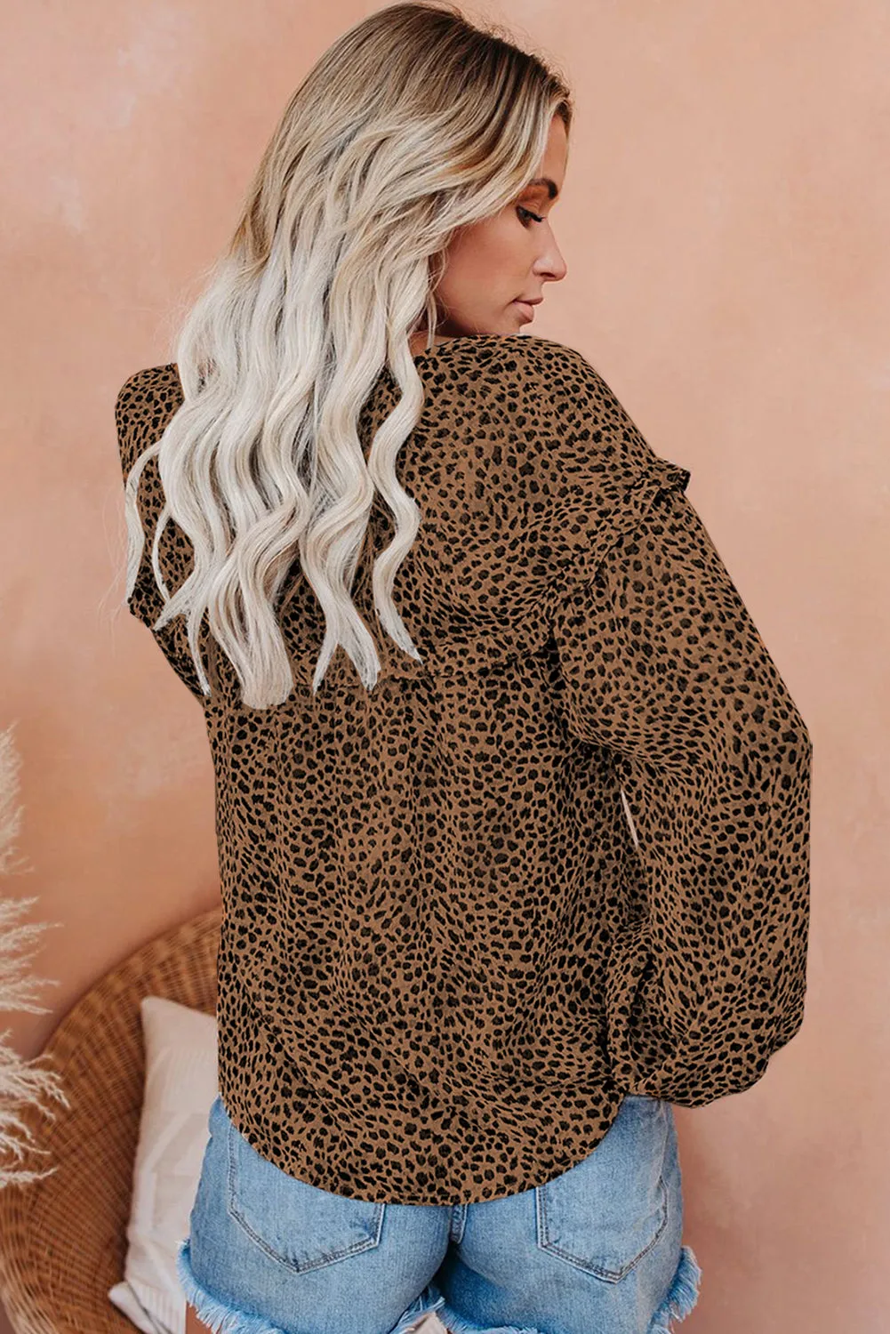 Saint Helena Printed Ruffle Blouse