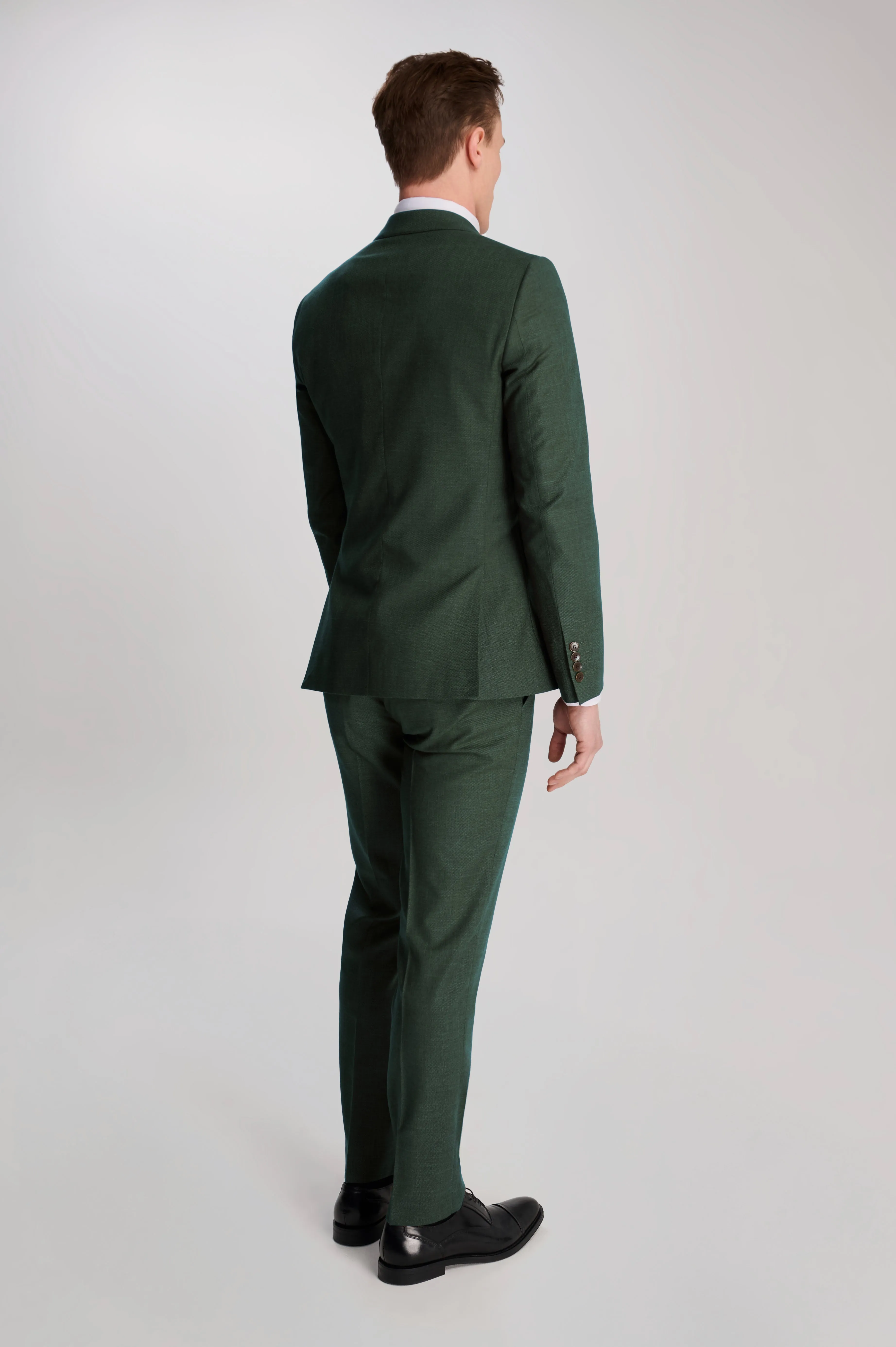 Sandro Linen Look Double Breasted Suit Jacket in Green