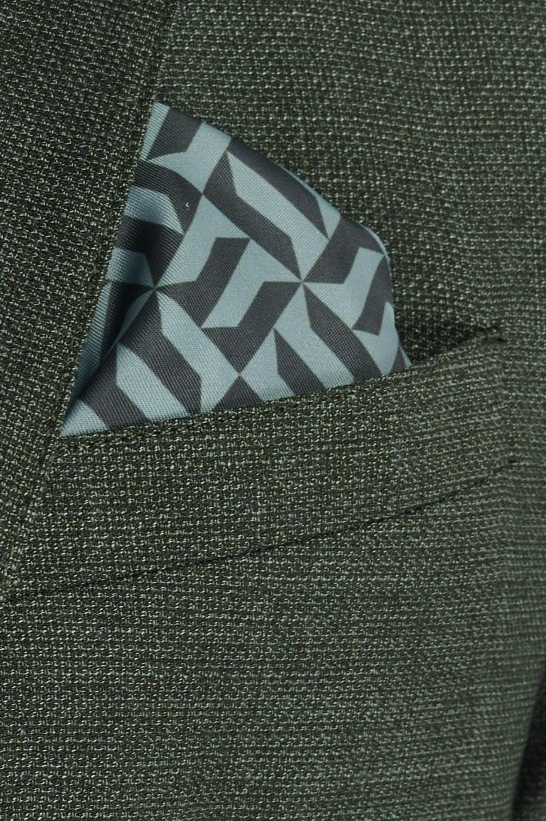 Sandro Linen Look Double Breasted Suit Jacket in Green