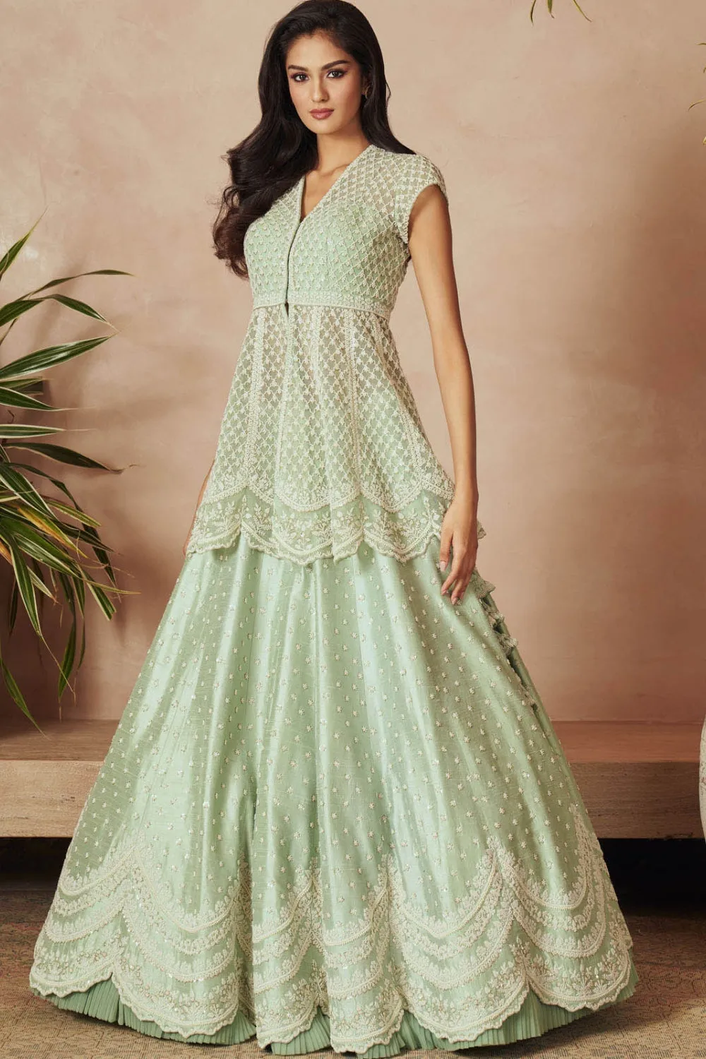 SEA GREEN JACKET SET