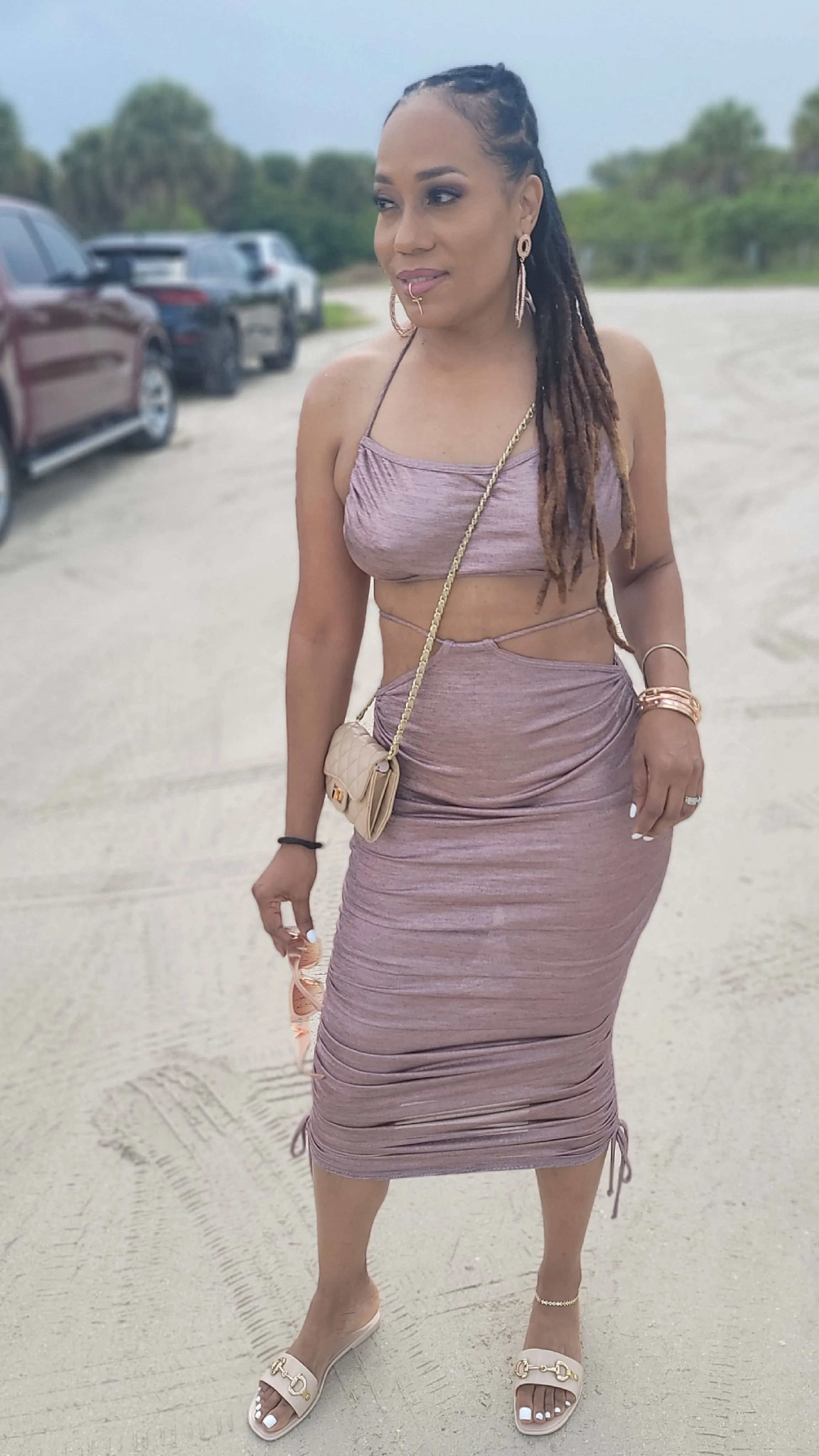 She's Got it Midi Skirt Set | Rose Gold